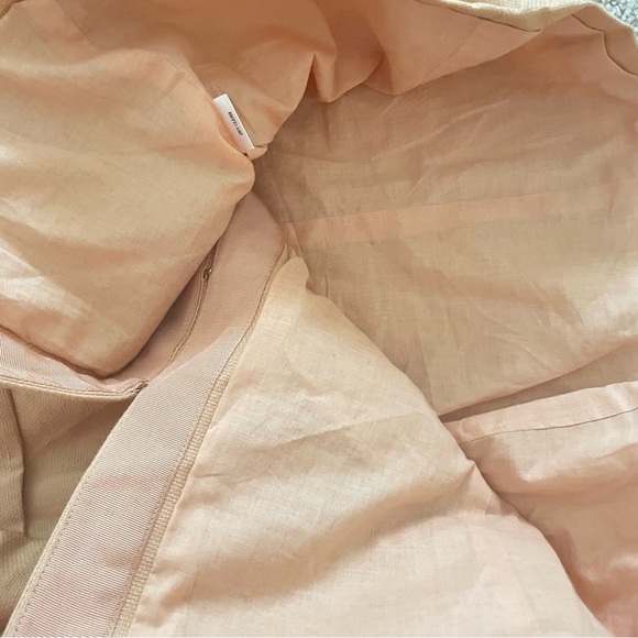 Victor Alfaro Linen Blend Collarless Blazer – Size 10P – Nude Beige Peach Tone - Picture 5 of 6